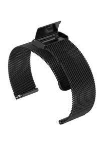 OEM Verstellbares Edelstahl-Armband f&uuml;r Uhren/Smartwatches, 22 mm, SCHWARZ (22 mm, Edelstahl), Uhrenarmband, Schwarz