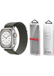 Yesido WB24 Apple Watch Loop Sportarmband 38/40/41 Khaki/Dunkelgr&uuml;n (Baumwolle), Uhrenarmband, Braun, Gr&uuml;n