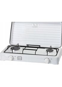 Stella Saturn VIER-BRENNER-GASKOCHER MIT LPG-ZYLINDER WEISS MODELL STKGB-04, Kochplatte, Weiss