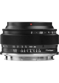 TTArtisan 50mm 1:2.0 L-Mount (L-Mount, Vollformat), Objektiv, Schwarz
