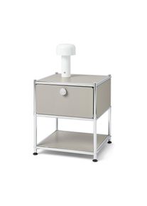 Tchibo - Beistelltisch Metall &raquo;Cn3&laquo; mit 1 Schublade - 40x40x46,5cm - hellgrau - Stahl / Aluminium / Kunststoff