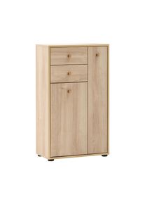 Tchibo - Highboard &raquo;Flora&laquo; - 60,2x33x104,4cm - schwarz - Holz / Metall / Kunststoff