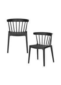 Tchibo - Woood 2 Gartenst&uuml;hle - 52x53x75cm - schwarz - Polypropylen