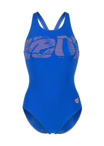 arena Str&oacute;j kąpielowy 'Graphic V Back' dla kobiet niebieski / neonowy fiolet Rozmiar XS