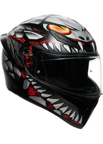 AGV K1 S Lyzard, full face helmet , color: Matt Black/Grey/Red , size: XXL