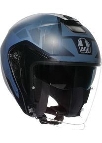 AGV Irides Trieste, casco aperto , colore: Opaco Blu/Grigio , dimensione: XS
