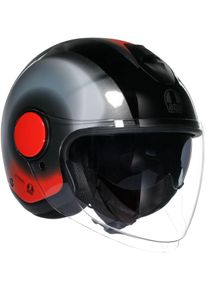 AGV Eteres Levanto, jet helmet , color: Black/Silver/Red , size: XL