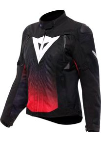 Dainese Super Sprint D-Dry, textile jacket waterproof women , color: Black/Red/Purple//White , size: 46