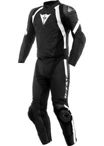 Dainese Avro 4 S26, leather suit 2pcs. , color: Matt-Black/White , size: 62