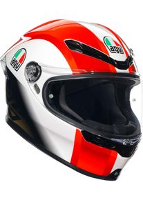 AGV K6 S SIC58, full face helmet , color: White/Red/Black , size: XXL
