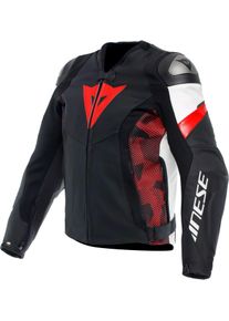 Dainese Avro 5 S26, kurtka sk&oacute;rzana , kolor: Czarny/Czerwony/Biały , rozmiar: 50