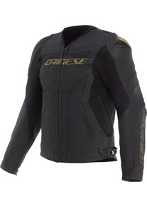 Dainese Racing 5 S26, kurtka sk&oacute;rzana , kolor: czarny/złoty , rozmiar: 60