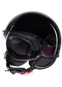Momo Design Momodesign FGTR Classic Stripes, open face helmet , color: Black/Purple , size: S