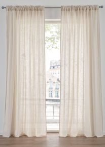 bonprix Vorhang aus reiner Bio-Baumwolle (1er Pack), beige, 100% Baumwolle