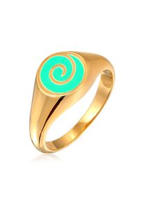 Elli Siegelring &raquo;Ring Siegelring Spiral 925 Sterling Silber vergoldet&laquo; goldfarben, Gr&ouml;&szlig;e 52