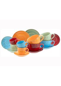 Creatable Tasse &raquo;Nature Collection, Tassen-Set 16-tlg.&laquo; Naturverbundenes Design, Einzigartige Oberfl&auml;che