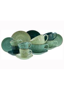 Creatable Tasse &raquo;Nature Collection, Tassen-Set 16-tlg.&laquo; Naturverbundenes Design, Einzigartige Oberfl&auml;che