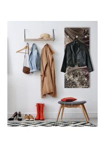 queence Garderobenpaneel &raquo;Wandgarderobe mit Motiv Abstrakt Federn inkl. Edelstahlhaken&laquo; 1 Stk. tlg. HD Premium Druck auf Acrylglas