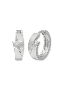 Engelsrufer Paar Creolen &raquo;Keep it so simple&laquo; mit Zirkonia (synth.) silberfarben, Gr&ouml;&szlig;e 16 mm