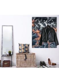 queence Garderobenpaneel &raquo;Wandgarderobe mit Motiv Abstrakt Federn inkl. Edelstahlhaken&laquo; 1 Stk. tlg. HD Premium Druck auf Acrylglas