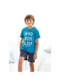 AUTHENTIC LE JOGGER Pyjama 1 St&uuml;ck, 2 tlg. Schlafanzug mit Spruch "Who needs sleep" bunt, Gr&ouml;&szlig;e 122/128