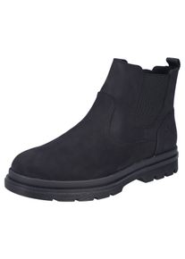 Chelseaboots Rieker, Herren, Gr. 43, schwarz, Nubukleder, unifarben, Schuhe Chelseaboots, Stiefelette, Klassik-Boots mit Soft-Einlage
