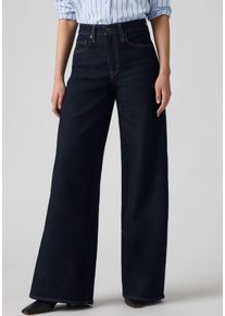 Levi's Schlagjeans LEVI'S "Levi's 728 High-Rise Wide-Leg Jeans", Damen, Gr. 29, L&auml;nge 32, blau (retro rinse lb), Denim/Jeans, Obermaterial: 98% Baumwolle, 2% Elasthan, normal lang, Jeans Schlagjeans, weite Beinform