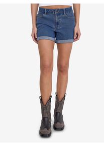 Jeansshorts Noisy may "NMDEBBY NW SLIM SHORTS VI518MB NOOS", Damen, Gr. S (36), N-Gr, blau (medium blau denim), Denim/Jeans, Obermaterial: 75% Baumwolle, 18% Polyester, 6% Viskose, 1% Elasthan, unifarben, slim fit kurz, Jeans Jeansshorts