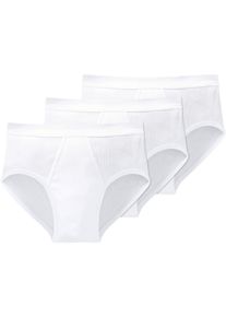 Slip Schiesser "Original Classics", Herren, Gr. 9, wei&szlig; (100, wei&szlig;), Doppelripp, Obermaterial: 100% Baumwolle, unifarben, Unterhosen Slip