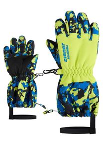 Skihandschuhe Ziener "LEVIO-Z AS glove mini", Damen, Gr. 2,5, blau (camo persian blau), Polyester, Handschuhe Skihandschuhe