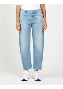 5-Pocket-Jeans Gang "94IDA", Damen, Gr. 31, N-Gr, blau (soft light blau), Denim/Jeans, Obermaterial: 90% Baumwolle, 8% Polyester, 2% Elasthan, Ballonform kn&ouml;chellang, Jeans 5-Pocket-Jeans, im l&auml;ssigen O-Shape