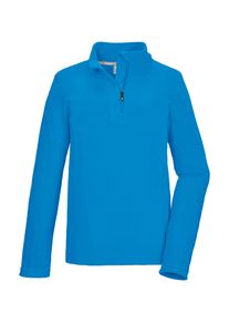 Fleeceshirt Killtec "KSW 248 BYS FLC SHRT", Jungen, Gr. 140, blau (sky), Obermaterial: 100% Polyester, Shirts Fleeceshirt, Fleeceshirt mit Stehkragen, Kinnschutz, hoher Tragekomfort