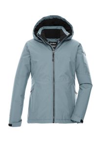 Funktionsjacke Killtec "KOW 217 GRLS JCKT", Kinder, Gr. 152, graublau, Obermaterial: 100% Polyester;Futter: 100% Polyester;F&uuml;llung: 100% Polyester, Jacken Funktionsjacke, Wind- und wasserdichte Kinderjacke mit Fleece und verstellbarer Kapuze