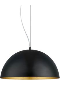 EGLO H&auml;ngeleuchte "GAETANO 1 Pendellampe, Stahl, E27, H&auml;ngelampe, Esstischlampe, Lampe", gold (schwarz, goldfarben), 1, &Oslash; 38cm H: 150cm, 1 Stk., Leuchten, H&auml;ngeleuchte, H150 x &Oslash;38, schwarz, gold, 1X60W exkl., H&auml;ngeleuchte