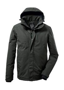 Outdoorjacke Killtec "KOW 161 MN JCKT", Herren, Gr. S, braun (dunkelbraun), Obermaterial: 100% Polyester.Futter: 100% Polyester.F&uuml;llung: 100% Polyester, Jacken Outdoorjacke, Wasser- und winddichte Funktionsjacke mit abnehmbarer Kapuze
