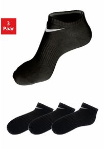 Sneakersocken Nike "SX7678-010", M&auml;dchen, Gr. XL (46/50), schwarz, Baumwolle, Elasthan, Nylon, elastisch, Socken Sneakersocken, mit Mittelfu&szlig;gummi