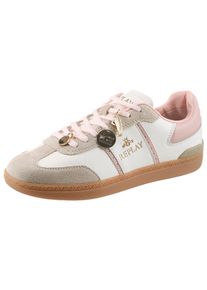 Plateausneaker Replay, Damen, Gr. 40, rosa (wei&szlig;, taupe, rose), Leder, Lederimitat, kontrastfarbene Details, Schuhe Plateausneaker, Trend-Sneaker, Halbschuh, Schn&uuml;rschuh mit Schmuckelementen