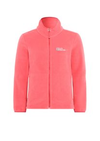 Fleecejacke Jack Wolfskin "TAUNUS JACKET K", Kinder, Gr. 152, sunset coral, Fleece, Obermaterial: 100% Polyester, normal, mit Gummizug, Jacken Fleecejacke, Winddicht, w&auml;rmend, atmungsaktiv, &Uuml;bergangsjacke, f&uuml;r Kinder