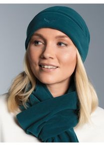 Fleecem&uuml;tze TRIGEMA "TRIGEMA Fleecem&uuml;tze", Damen, Gr. 2, blau (saphir), Kunstfaser, M&uuml;tzen Fleecem&uuml;tze