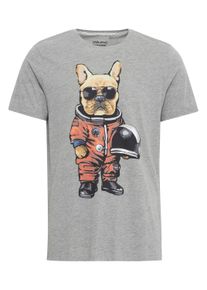 T-Shirt Blend "T-Shirt BHTee", Herren, Gr. S, grau (stone mix), Obermaterial: 100% Baumwolle CO., Shirts T-Shirt