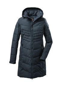 Steppmantel Killtec "KOW 150 WMN QLTD PRK", Damen, Gr. 42, blau (petrol), Oberstoff: 100% Polyester, Futter: 100% Polyester, Wattierung: 100% Polyester, M&auml;ntel Steppmantel, Wasserabweisender Parka mit 2-Wege-Rei&szlig;verschluss und Kapuze