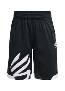 Under Armour Pojkar Sportbyxa 'Curry Splash' svart / vit Storlek 128