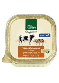 REAL NATURE Adult B&oelig;uf et jambon 34x100 g