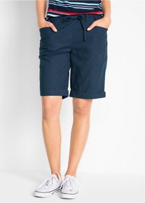 Shorts i linnemix - bl&aring; - storlek 48 - bonprix