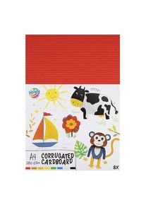 Creative Craft Group Ribbed Craft Cardstock A4 8 Sheets 8 Colors