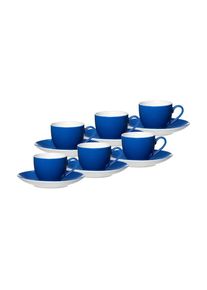 Ritzenhoff & Breker Ritzenhoff & Breker, Tasse &raquo;Espressotassen und -untertassen Doppio 80 ml 6er Set&laquo;, Indigo Blau, Porzellan, Indigo Blau
