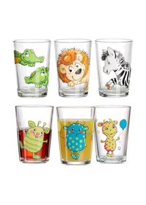 Ritzenhoff & Breker Ritzenhoff & Breker, Kinderbecher &raquo;Kindergl&auml;ser Happy Zoo Monsterchen 205 ml 6er Set bunt&laquo;, bunt, Glas, bunt