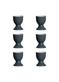 Ritzenhoff & Breker Ritzenhoff & Breker, Eierbecher &raquo;Eierbecher Doppio &oslash; 5 cm 6er Set&laquo;, Anthrazit, Porzellan, Anthrazit