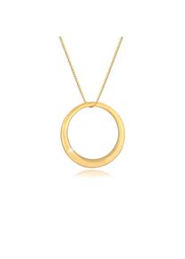 Elli, Damen, Lange Kette &raquo;Halskette Kreis Rund Geo Anh&auml;nger 925 Silber&laquo;, Gold, Gold, Dezente Halskette f&uuml;r Frauen