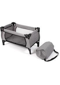 Bayer Chic 2000 CHIC2000, Puppenbett &raquo;Deluxe, Melange Grau&laquo; mit Tragetasche, Melange Grau, Puppenbett